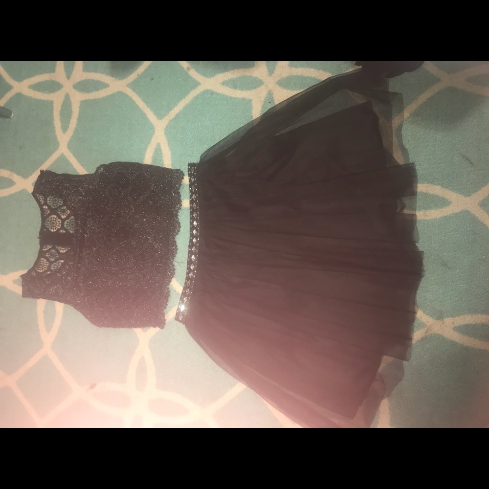Two piece homecoming/prom dress